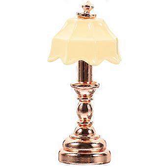 miniatyr dockhus bordslampa simulerad lampa leksak barn litet hus miniatyr sänglampa (skala 1:12)