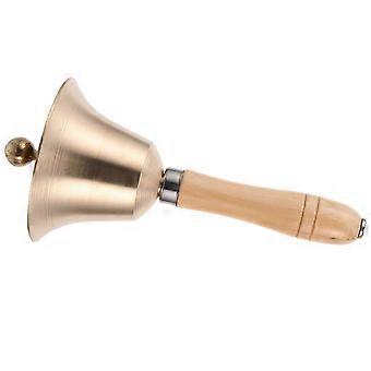 Juleklokke til kæledyr, håndklokke til festbrug, gylden messingmateriale