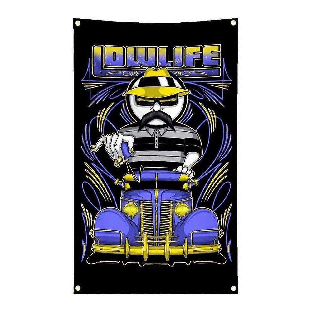 Lowrider tilpasset klassisk bilflaggbanner VQ0721