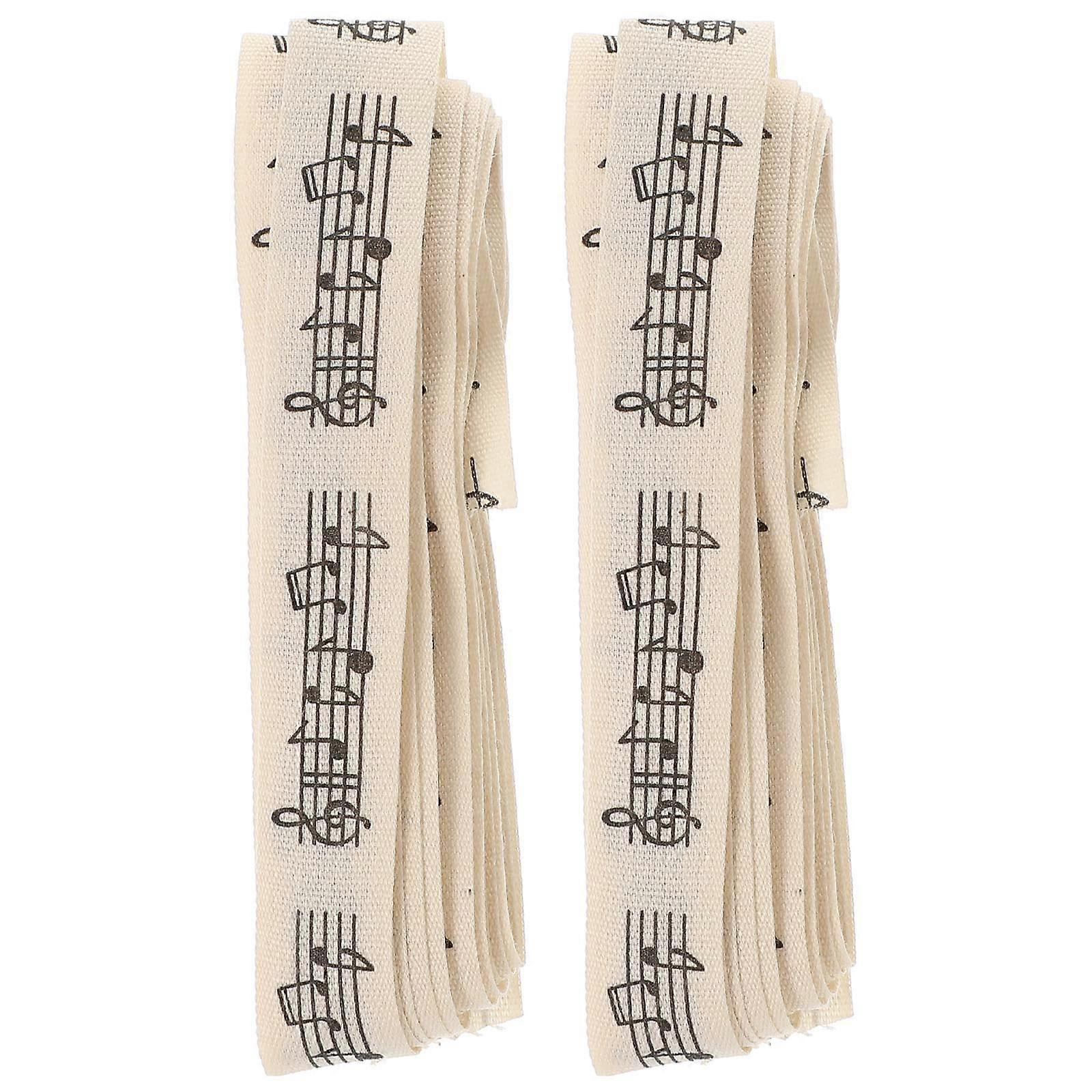 Beige Symbol Ribbons for Gift Packaging 2Pcs Durable