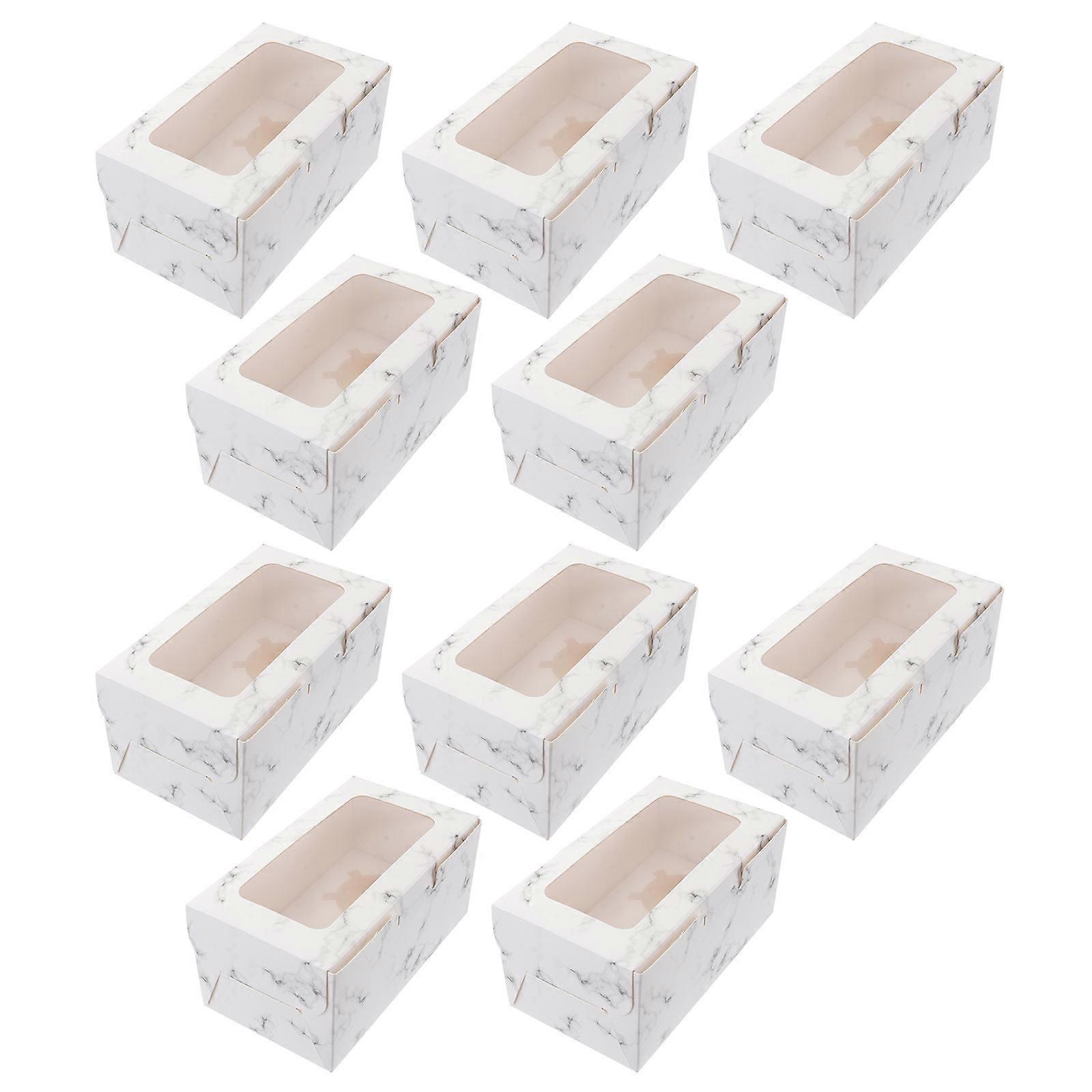 10Pcs Cupcake Packaging Box Practical Paper Cupcake Container for Gift Giving