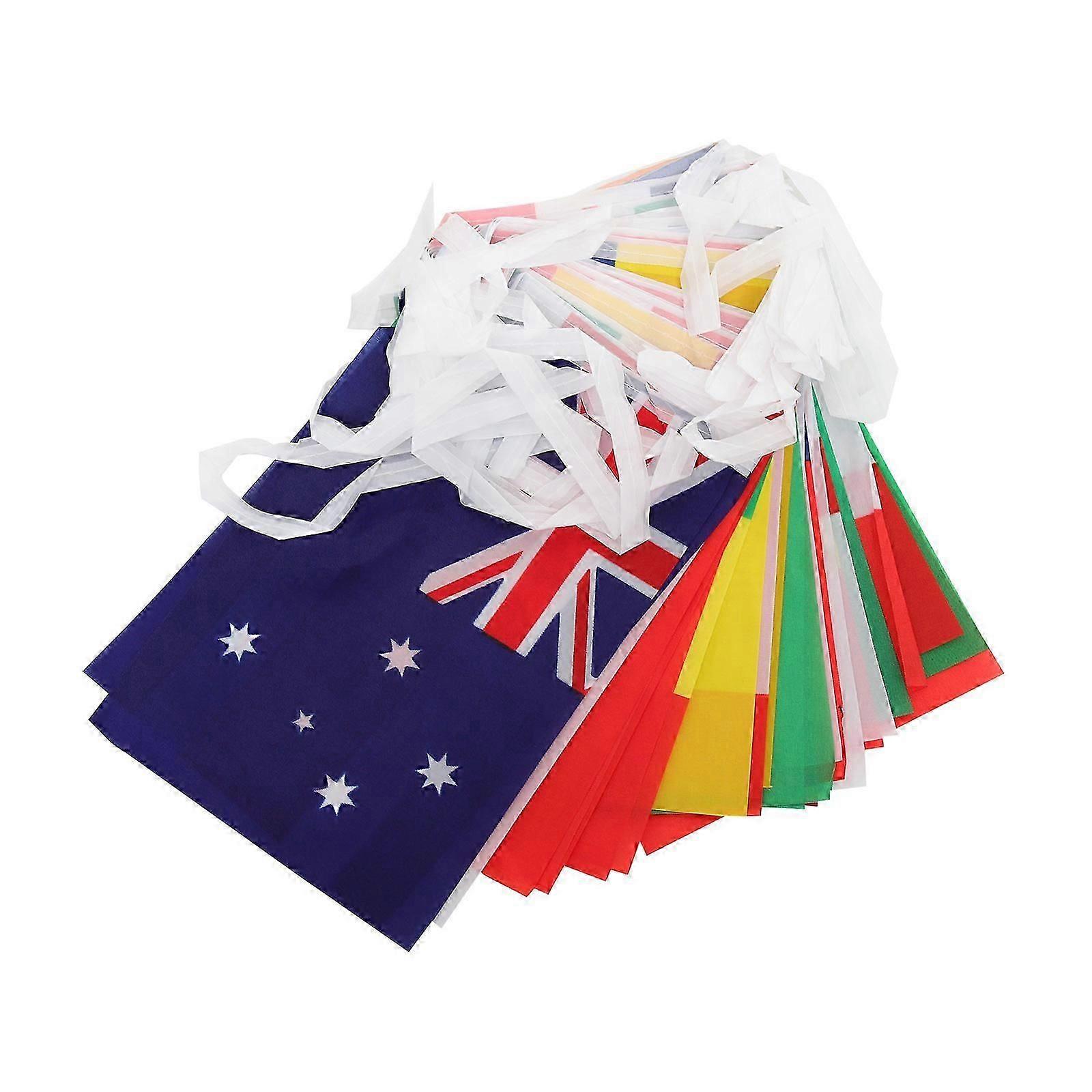 Polyester String Flag World Flag Banner 4Pcs for Event Decoration