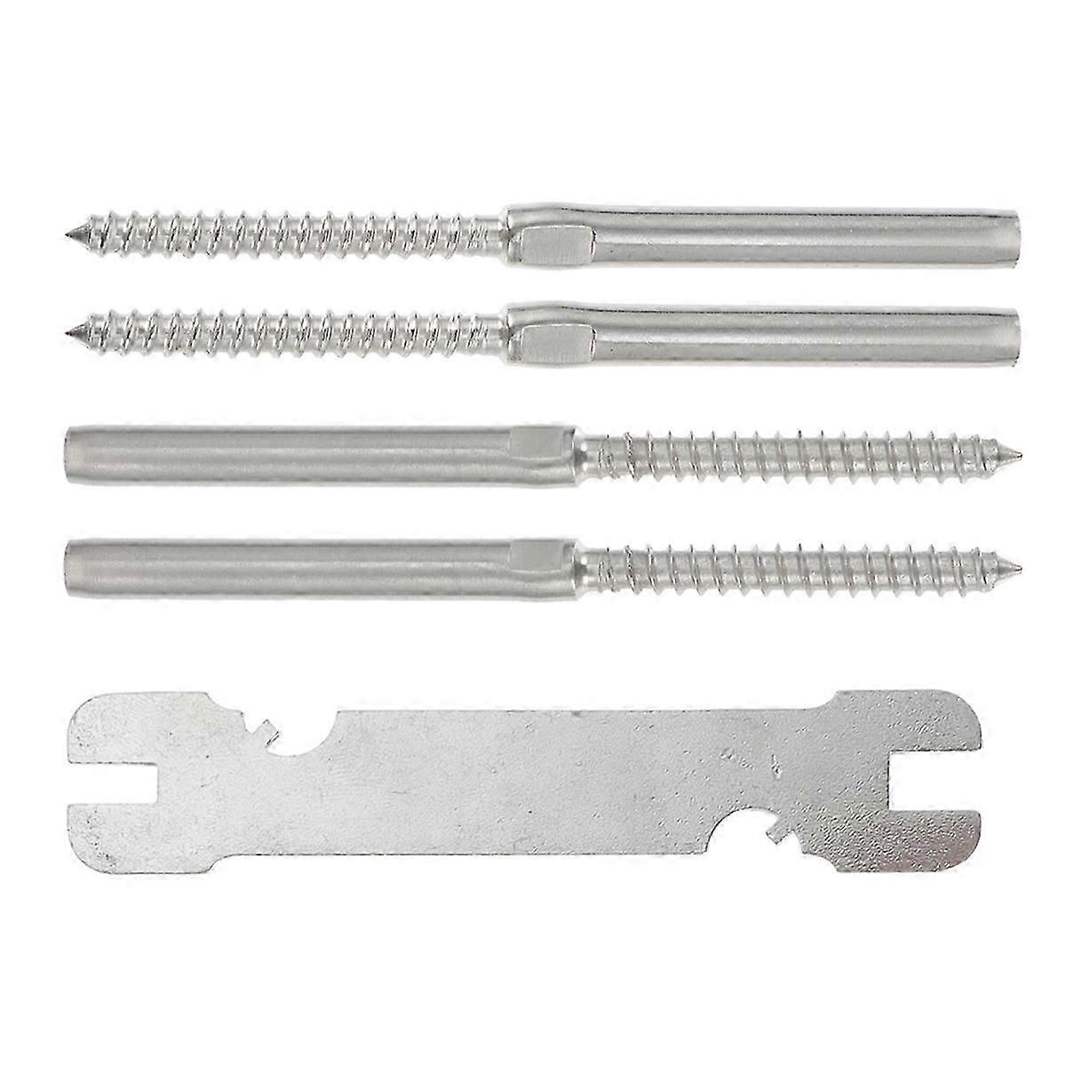 Cable Railing Kit Steel Wire Rope Screws for Deck Railing 4Pcs