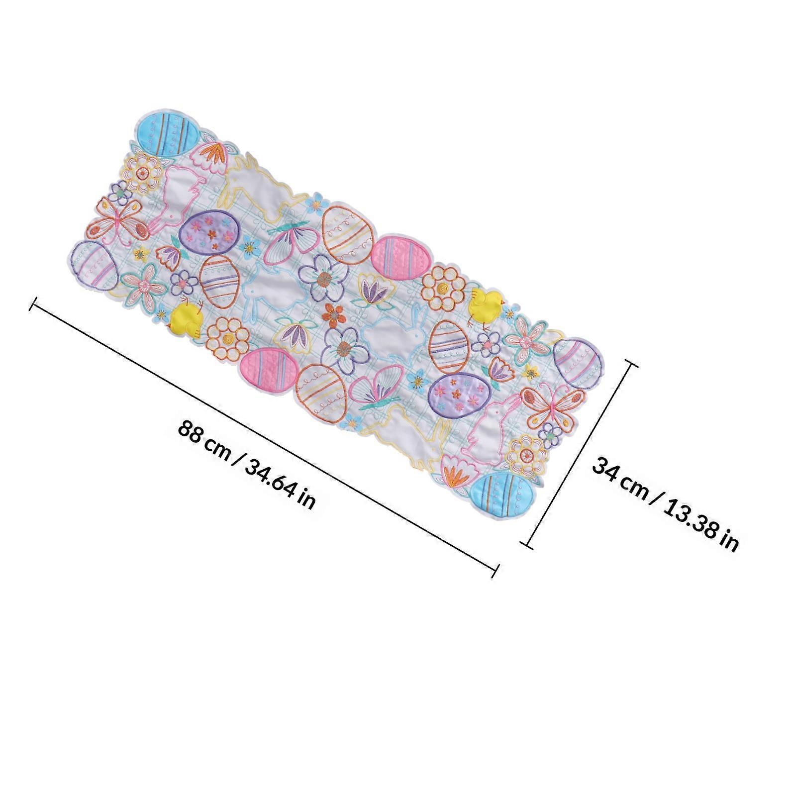 1Pc Easter Table Mat Party Placemats Rabbit Table Mat Easter Egg Place Mat