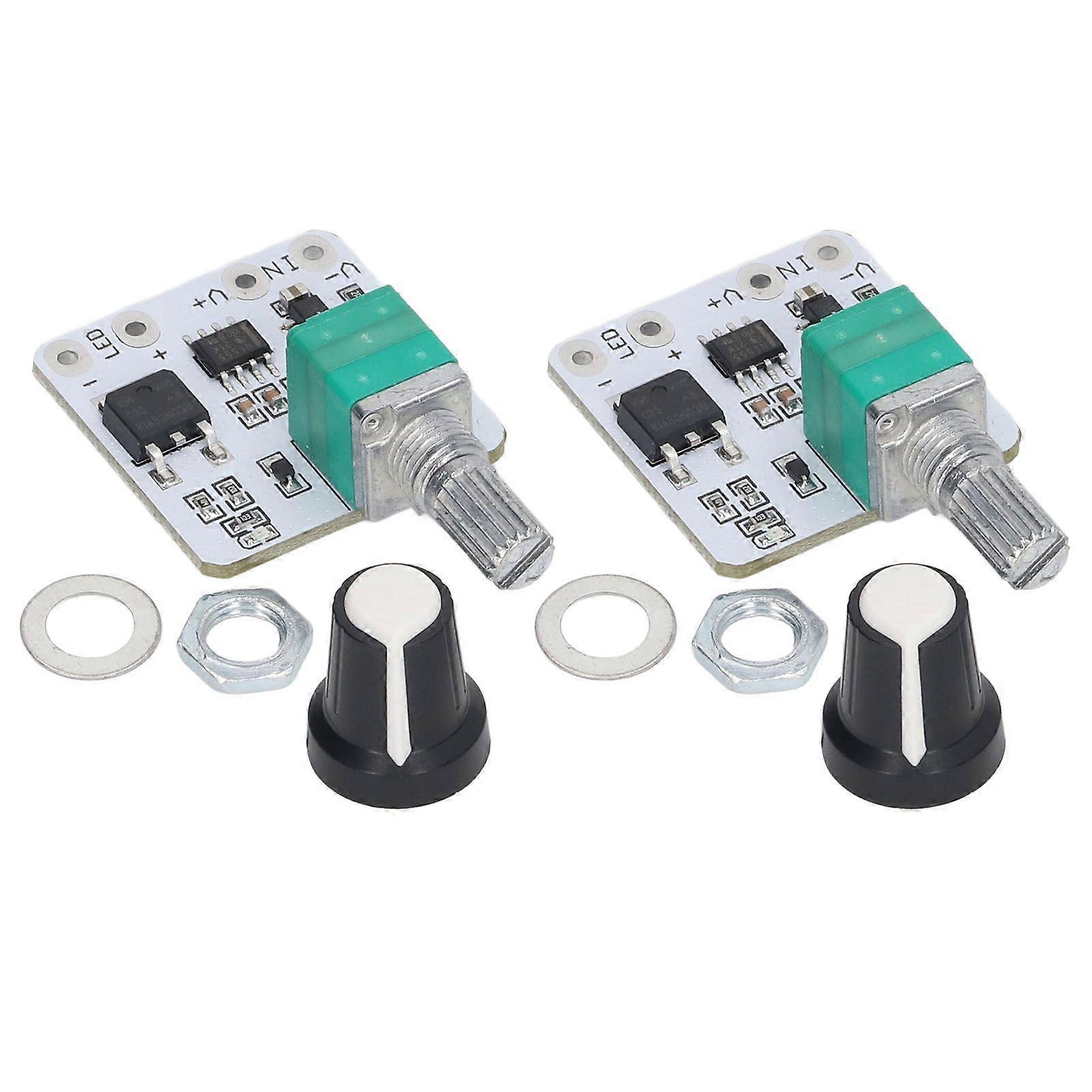 2Pcs LED Dimmer Switch Stepless Adjustment Constant Voltage Controller Module DC 624V