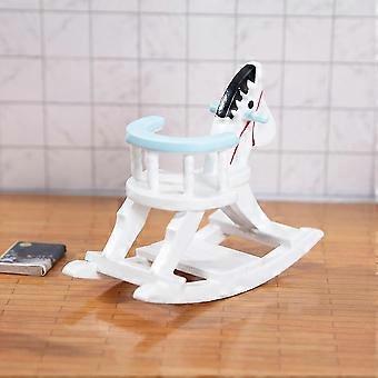 maneira Páscoa 1 Pcs Crianças Cavalo de Balanço Simulação Móveis Mini Cavalo de Balanço Brinquedo Crianças Mesa Conjunto de Cavalo de Balanço Modelo de Móveis Modelo de Cavalo de Balanço Modelo