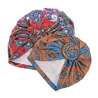 Ethnic Hat Women Turban Head Wrap for Decoration 4Pcs Bouffant Caps