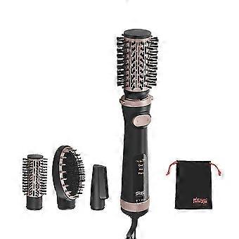 DSP 50305 Rotating Hot Air Styler Brush Multi-function Hair Straightener Curler Comb with LED Display, EU Plug