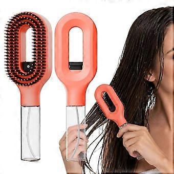  Picks Hair Brush Spray Hair Brush with Fine Continuous Mist for Frizz & Static Control, 2-in-1 Detangling Hair Brush for Dry, Flyaway & Tangled Hair
