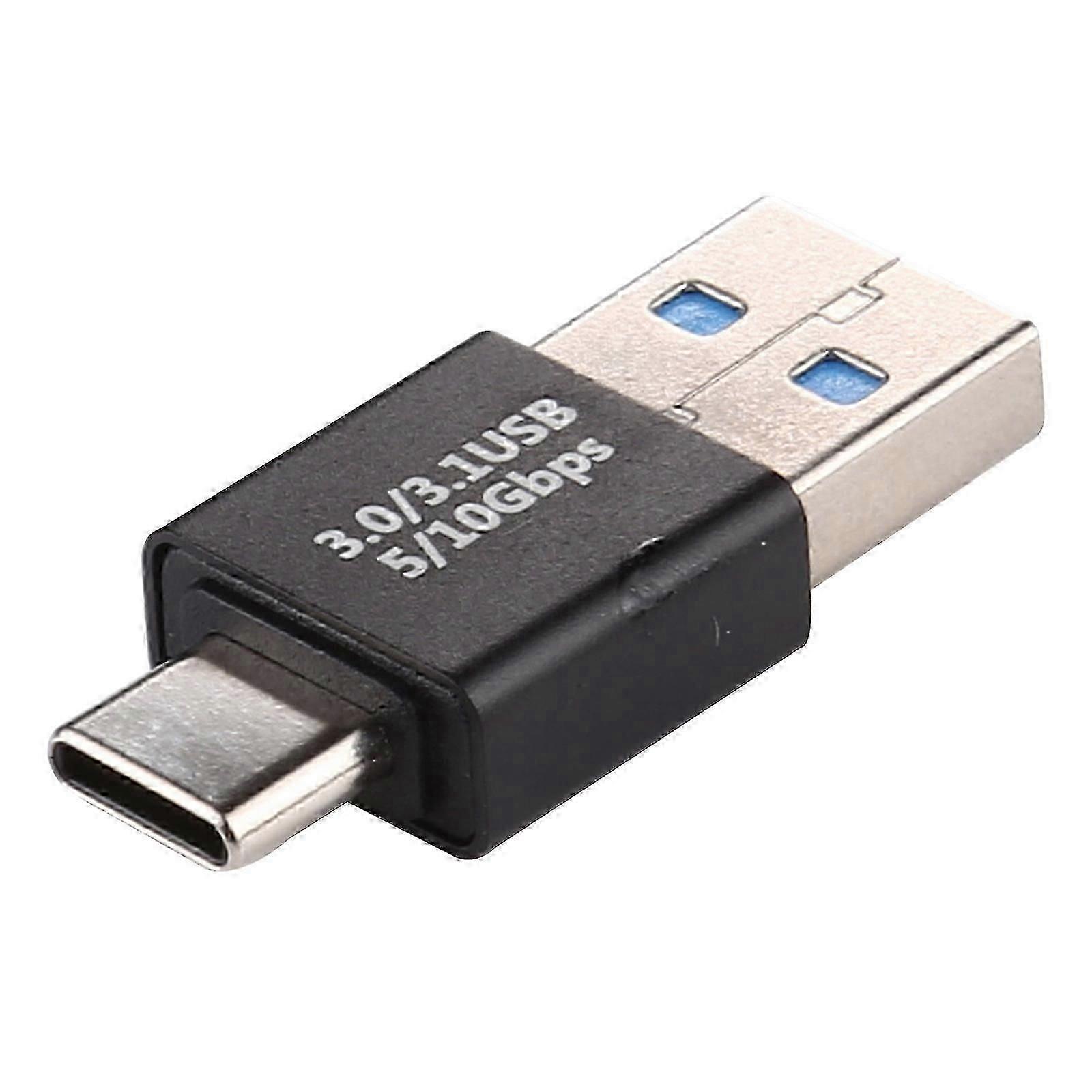 typ-c / usb-c samec na USB 3.0 samec hliníkové slitiny adaptér (černý)