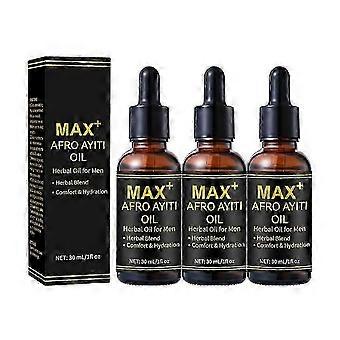 3x Afro Ayiti Oil Natürliches Kräuteröl für Männer, Kräutermischung, Feuchtigkeitspflege, 30 ml