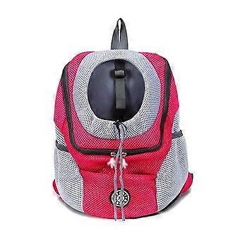 New Double Shoulder Portable Travel Backpack Outdoor Pet Dog Carrier Bag Pet Dog Front Bag Breathable Mesh Cat Shoulders Bag Pet Carriers
