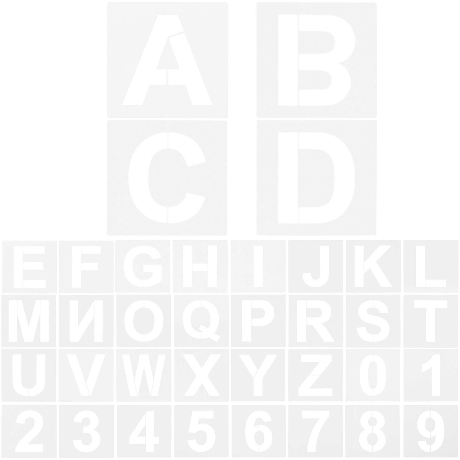 36pcs Household Spray Stencils Multi-function Letter Stencils Reusable Printing Stencils