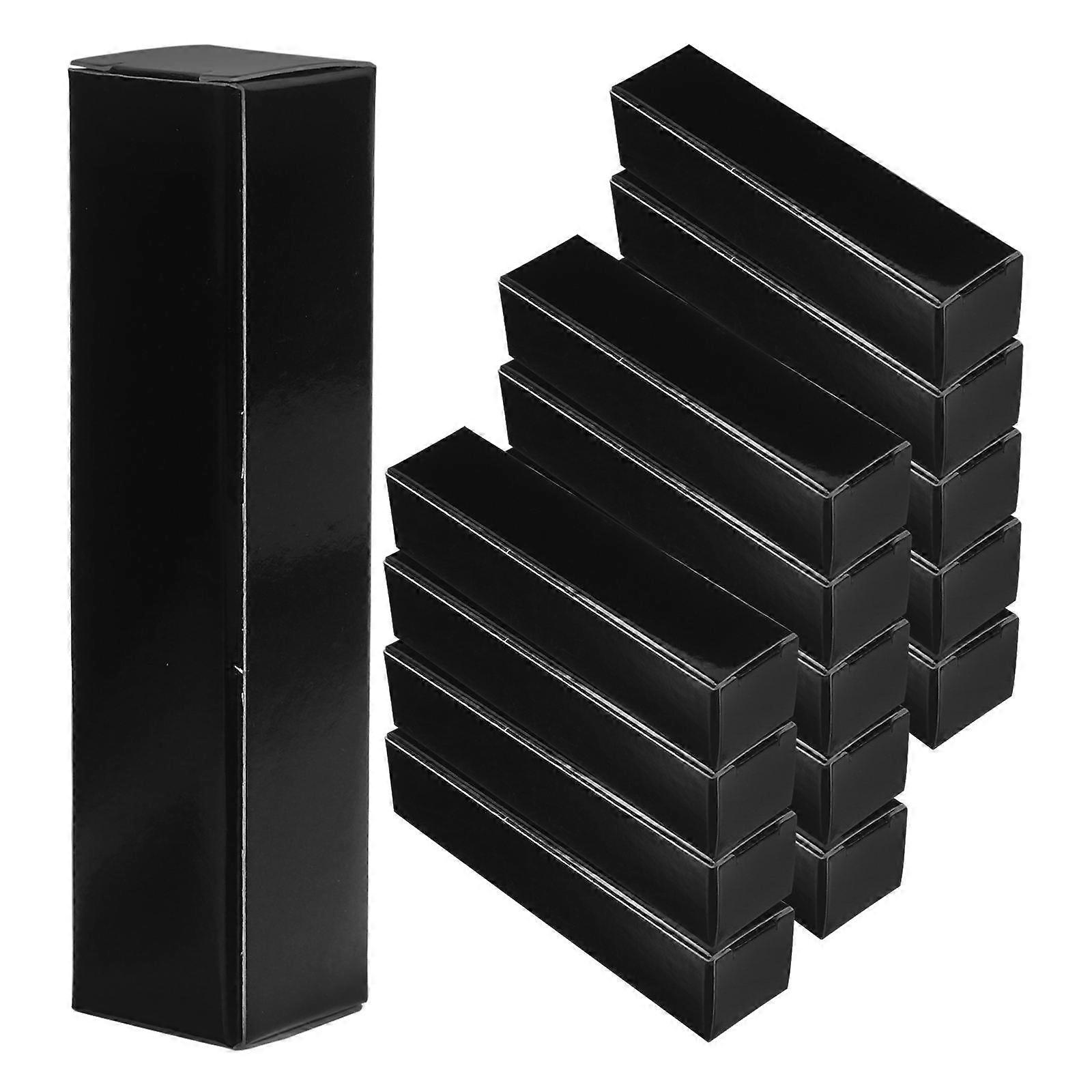 Lipstick Box Paper Empty Boxes for Wrapping 15Pcs Black Packaging