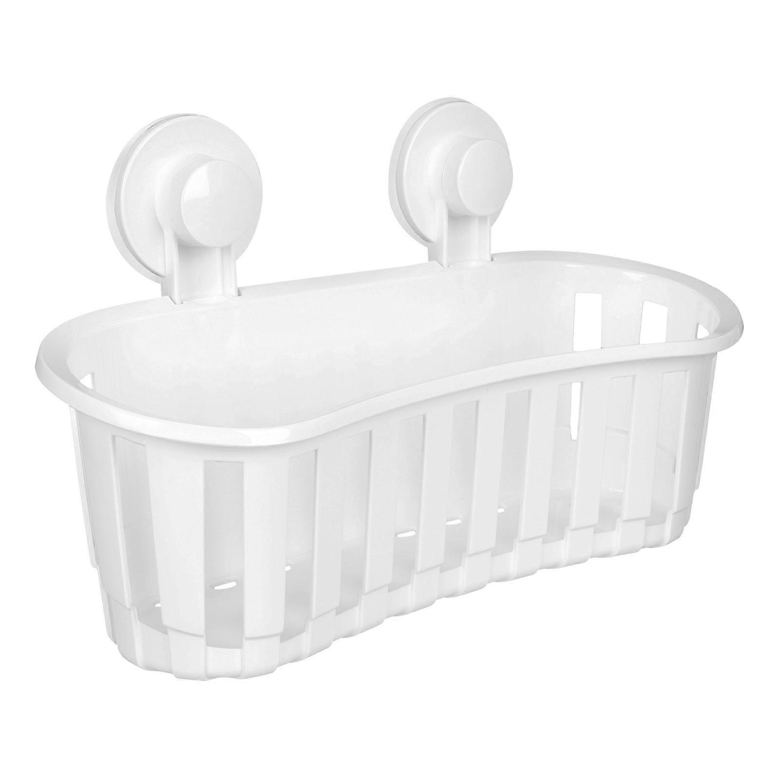 Wall-Mounted Storage Basket for Bathroom Storage White 1Pcs Multi-Functional Shelf