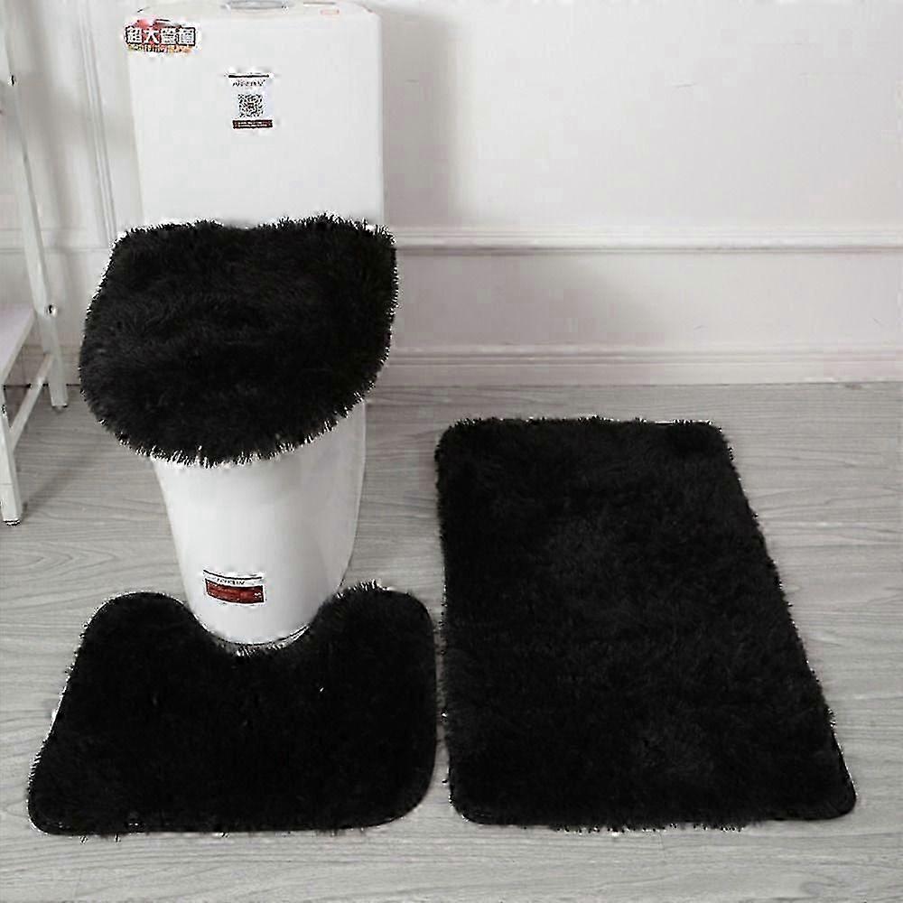 Bathroom floor mats, microfiber material, 3 pieces/set, bathroom carpet