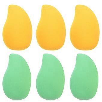 6pcs Dual-Purpose Dry Wet Powder Puffs Dekorative Make-up-Puffs in Mangoform