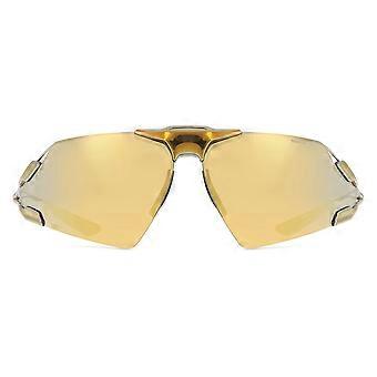 Nike ZEUS EDGE EV24030 700 Halbrandlose Gold Unisex Sonnenbrille mit UV3-Schutz, Original