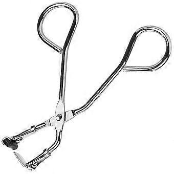 Portable Eyelash Curling Tool for Women with Silver Finish