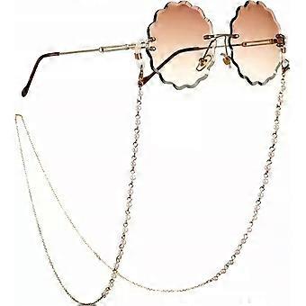 Glasses chain - Elegant pearls - Stylish gold - Secure hold - Luxury accessory - Glamorous appearance - Model X61