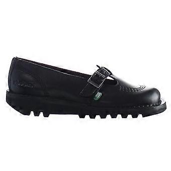 Zapatos infantiles Kick Lo T W Core Slip-On de cuero liso negro 1 KF0000128BTW