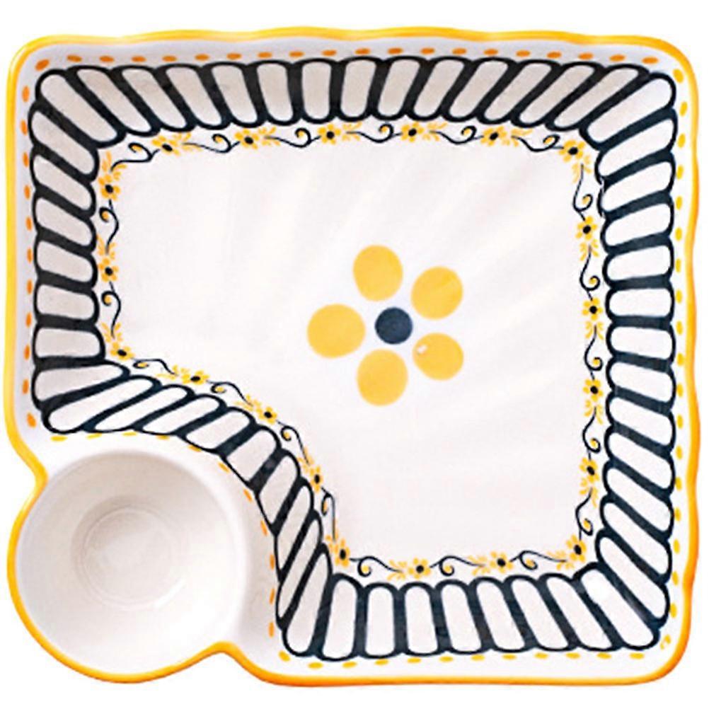 Dumpling Plate Ceramic Multi-Function Food Plate for Kitchen Use