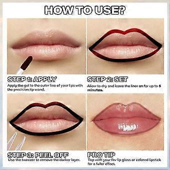 3PCS Lip Liner Set, Peel Off Lip Liner Tattoo, Peel Off Lip Stain, Long Lasting Waterproof Lip Stain Peel Off, Transfer Proof Matte Finish Lip Gloss