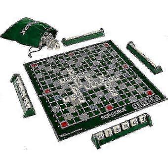 Deluxe Scrabble Set for Adults and Family Game Evenings with Locking Tiles.C3