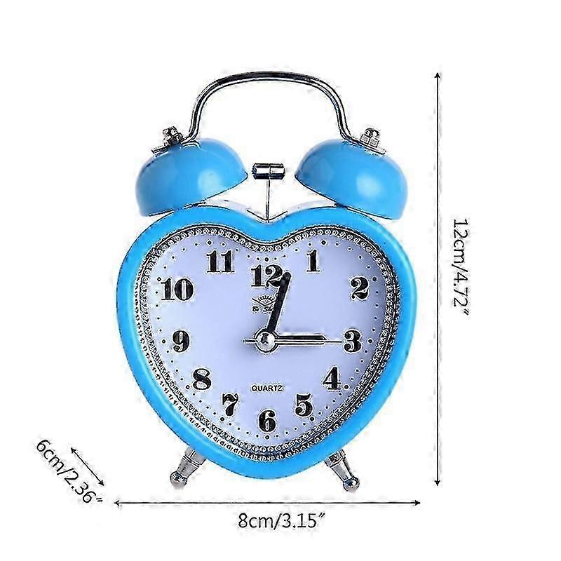 Silent Heart-Shaped Night Light Clock