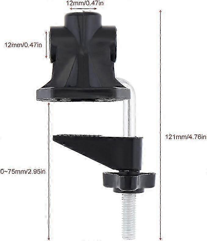 Universal Desk Stand Clamp, Alloy Replacement Bracket compatible with Mic Stand/Table Lamp