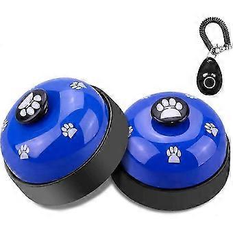 Dog Training Bell Set of 2 with Non-Skid Rubber Base and Wrist Strap for Potty Training, Housetraining, Suitable for Dogs and Cats premium
