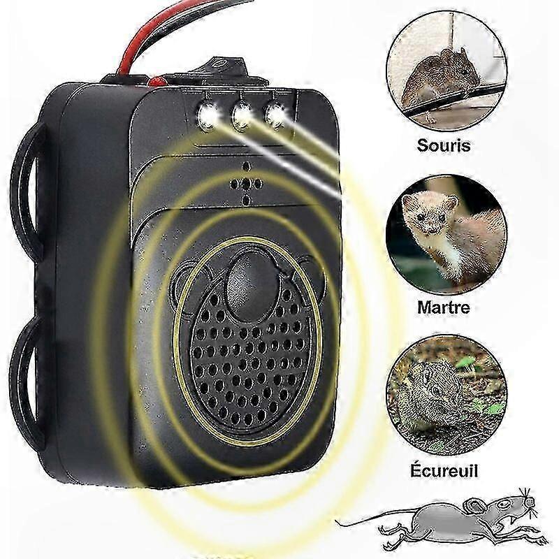 Electronic Pest Repeller with LED Strobe for Car, Barn, and Kitchen Use