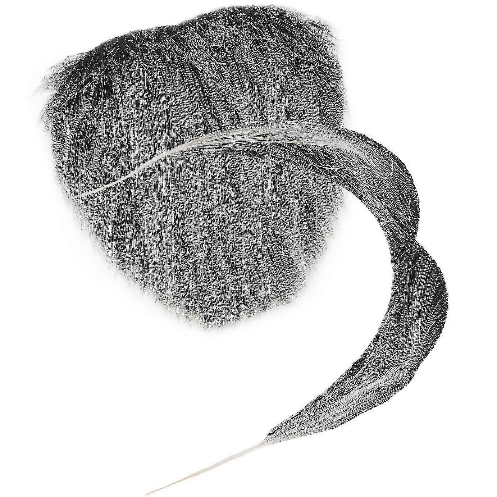 Halloween Beard Costume compatible with Playing 2Sets Grey Cloth Material