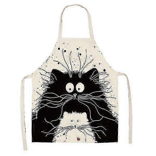 Dirt-Resistant Black Cat Kitchen Apron