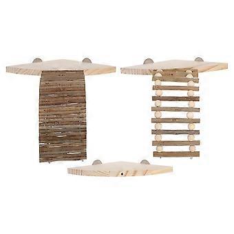 Kletterplattform aus Holz für Hamsterkäfige, Haustierspielzeug, 1 Set