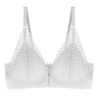/ Women/s Bra French Triangle Cup Underwear Thin Sexy Lace Beautiful Back Buckle Small Gathering No Steel Ring