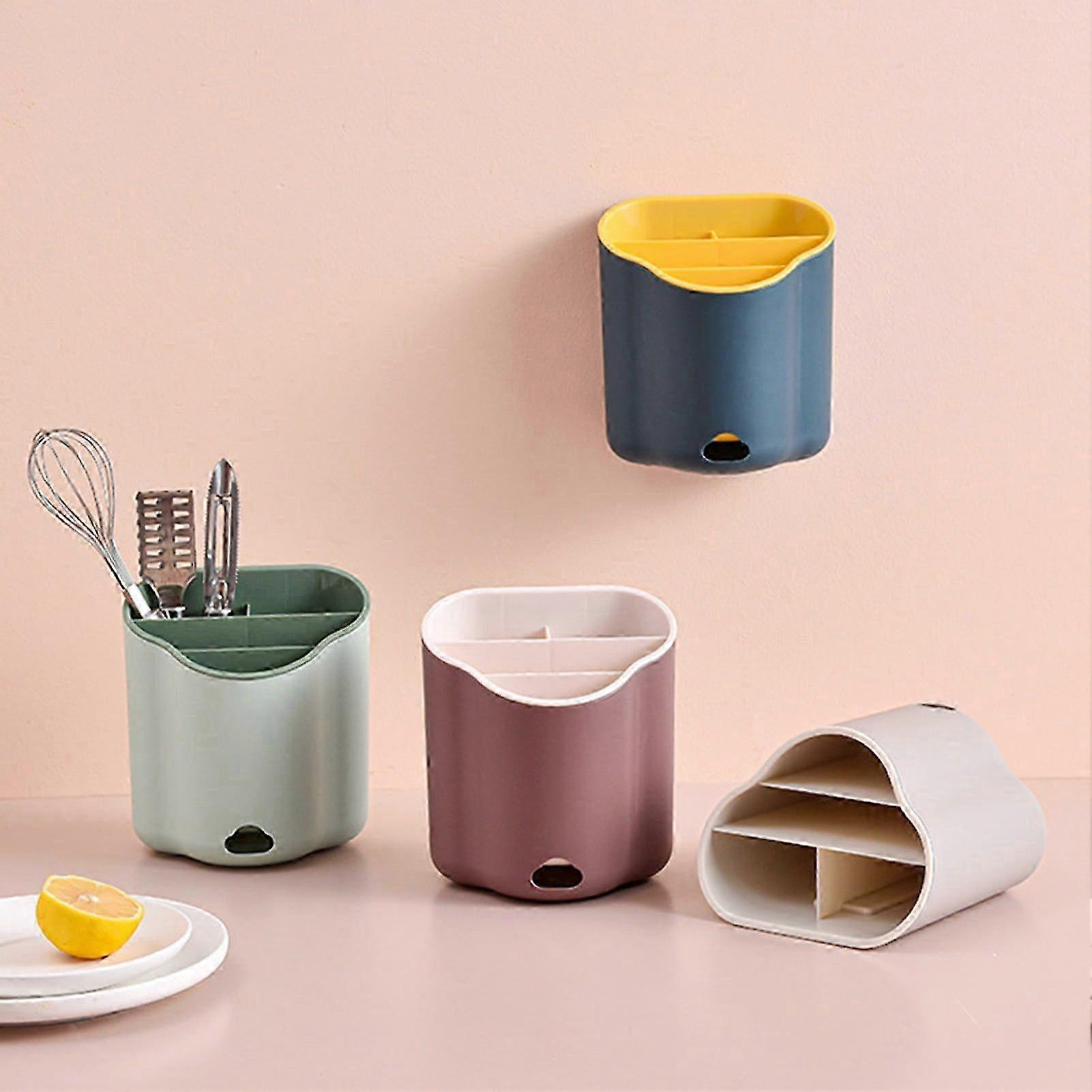 PP Kitchen Utensil Holder With Drain Base