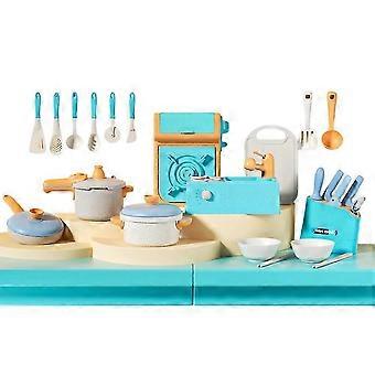 Deluxe Play Kitchen Toy Set for Kids, Comprehensive Cooking and Baking Accessories with Realistic Features,z