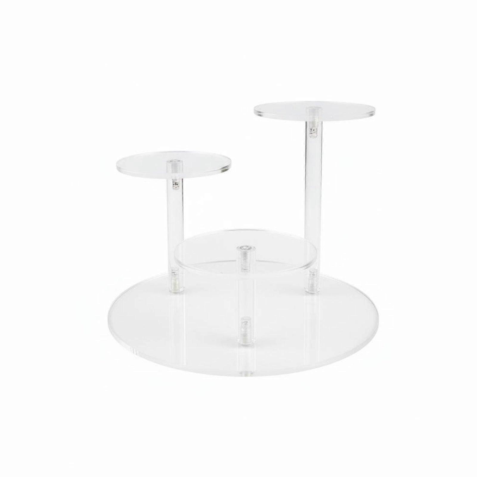 Multi-Tier Display Stand Space Saving Acrylic Display Riser Clear Tiered Stand
