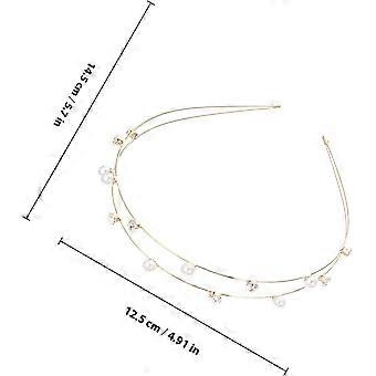 Pearl Headband Hair Accessory 2pcs for Women, Elegant
