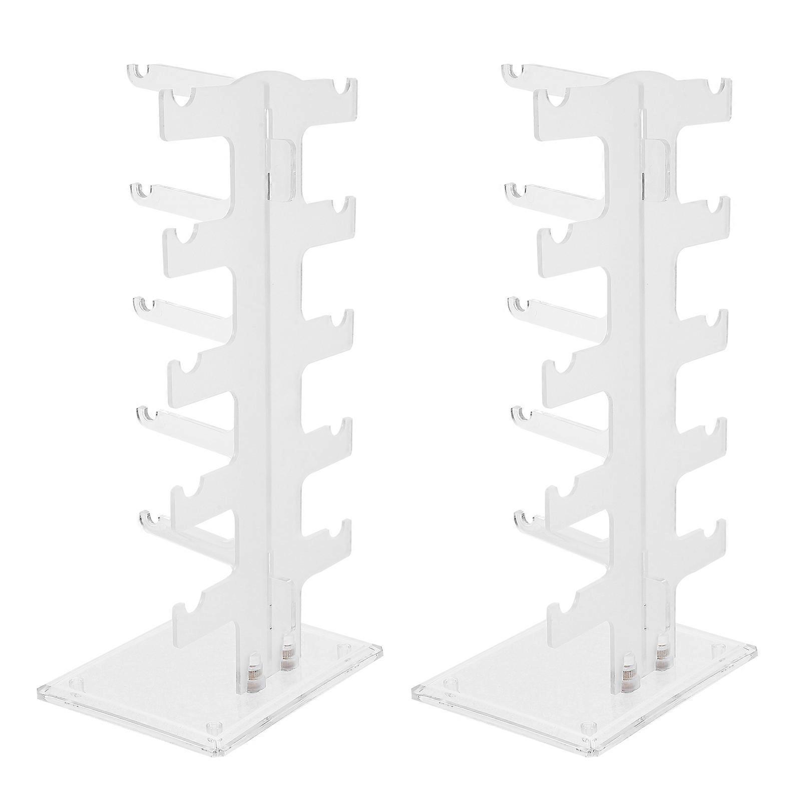 Glasses Rack Acrylic Display Rack compatible with Displaying 2Pcs Practical Storage Shelf