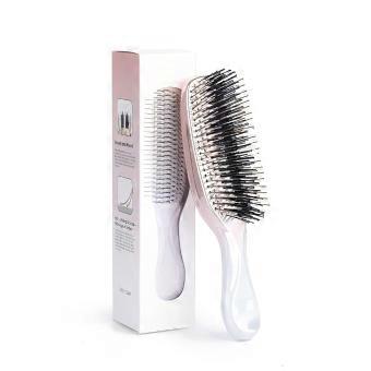 2 in 1 Detangling Hair Brush and Scalp Massager – Gradient Pink, Waterproof, Painless, Travel Friendly