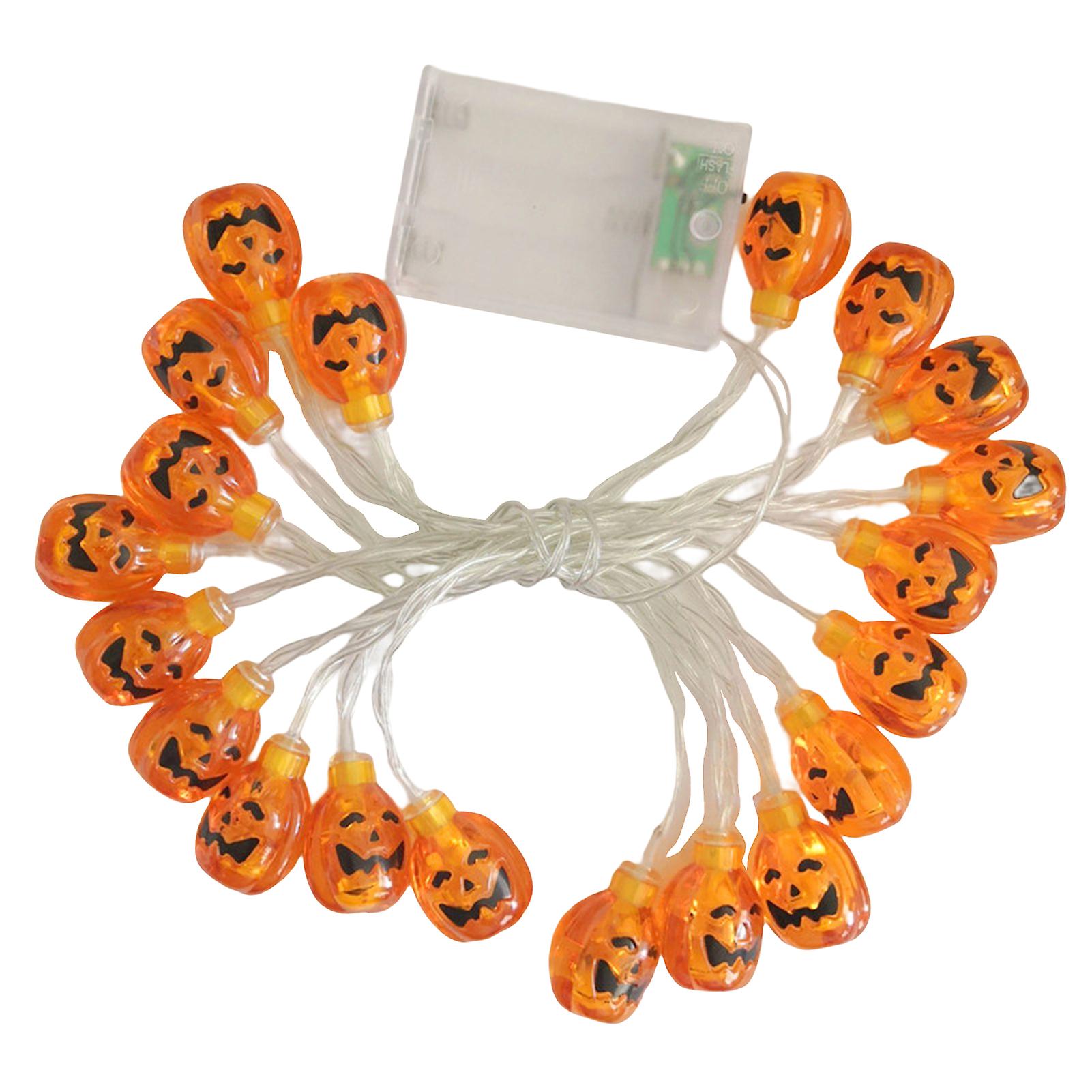 Halloween Pendants Lighting Battery Operated Led Light Set Pumpkin Face Decor Seasonal Dcor Ornaments