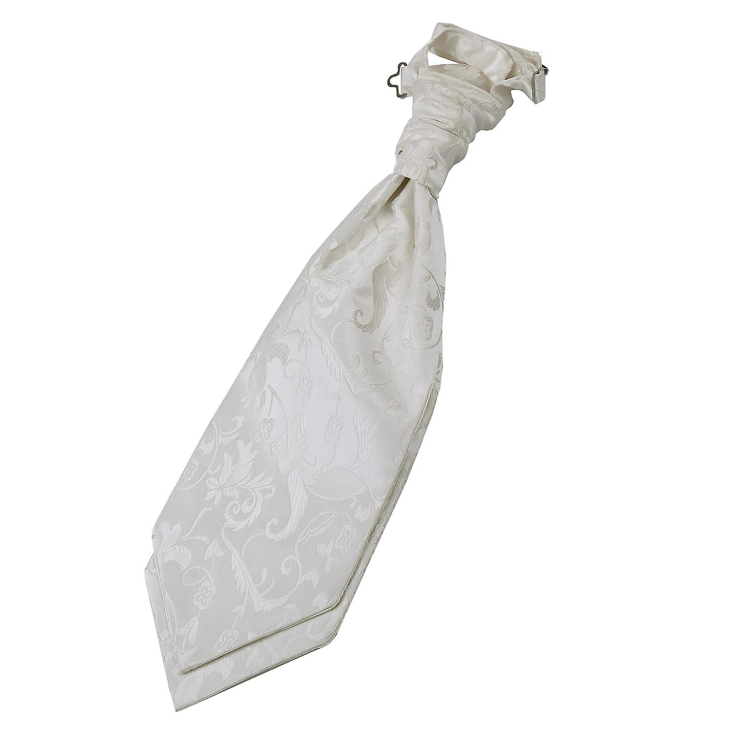 Ivory Floral Pre-Tied Wedding Cravat