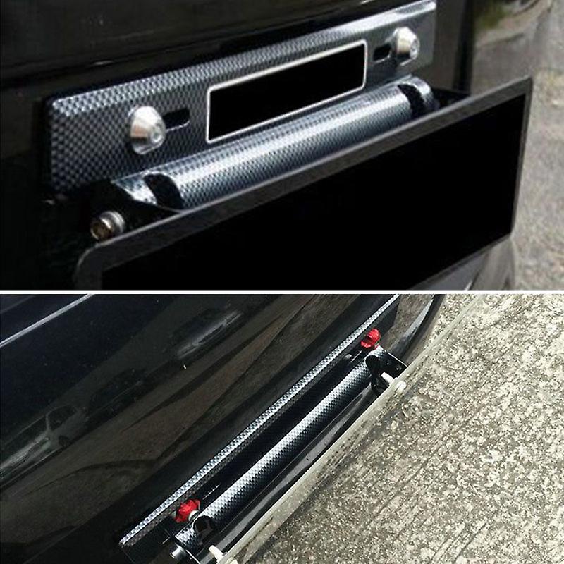 1pcs Universal License Plate Frame Adjustable Carbon Fiber Number Car Frames Holder