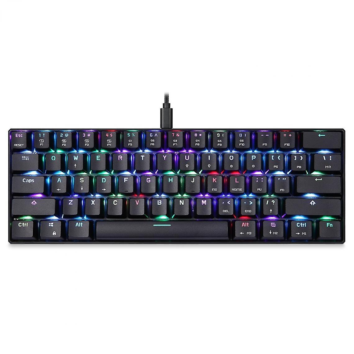 Rgb Backlit Mechanical Keyboard 61 Keys Gaming Keyboard 2ms Response Speed All Keys Anti-ghosting | Keyboard Red Switch