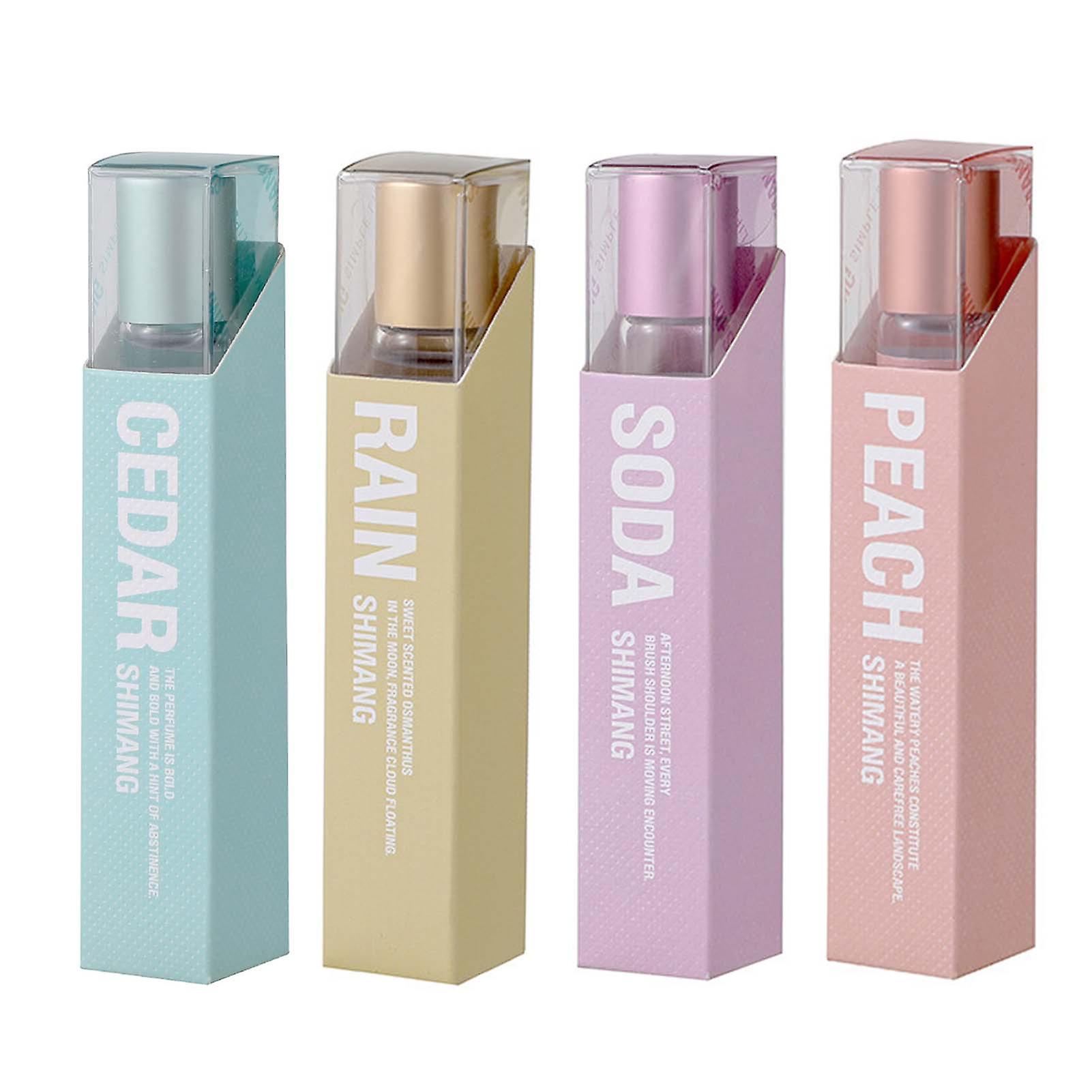 4PCS Rolling Ball Perfumes, Long Lasting Freshing Liquid Fragrance, Freshing Elegant Liquid Fragrance, for Outdoor Travel