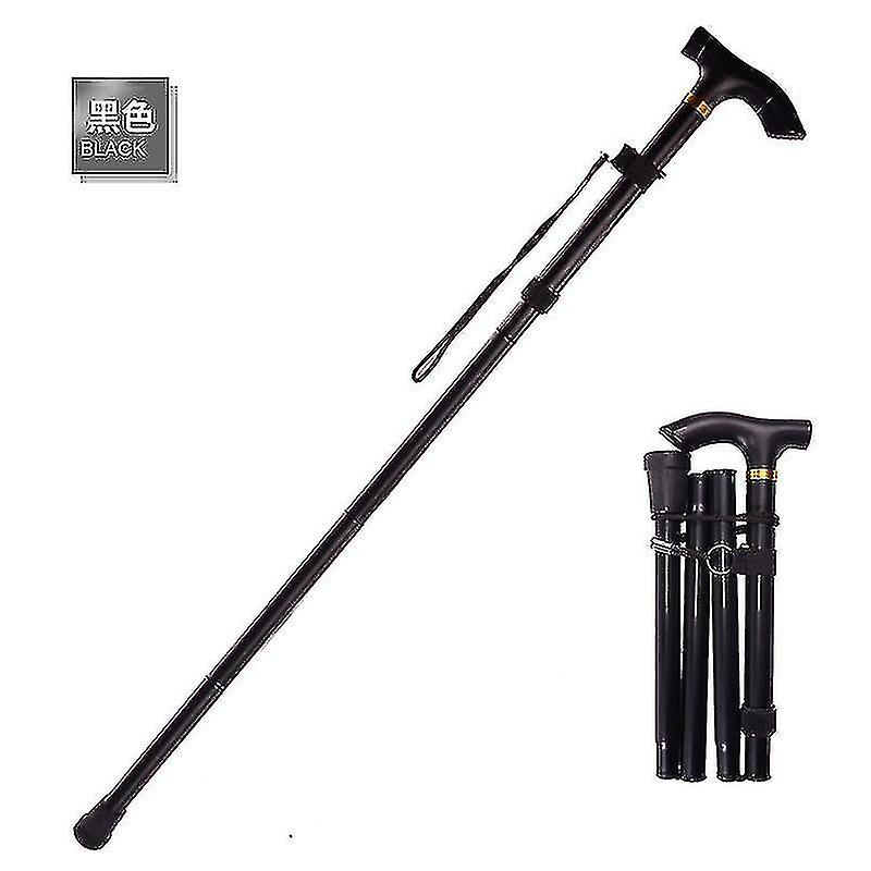 Folding Cane, Adjustable Mobile Auxiliary Non-slip Cane