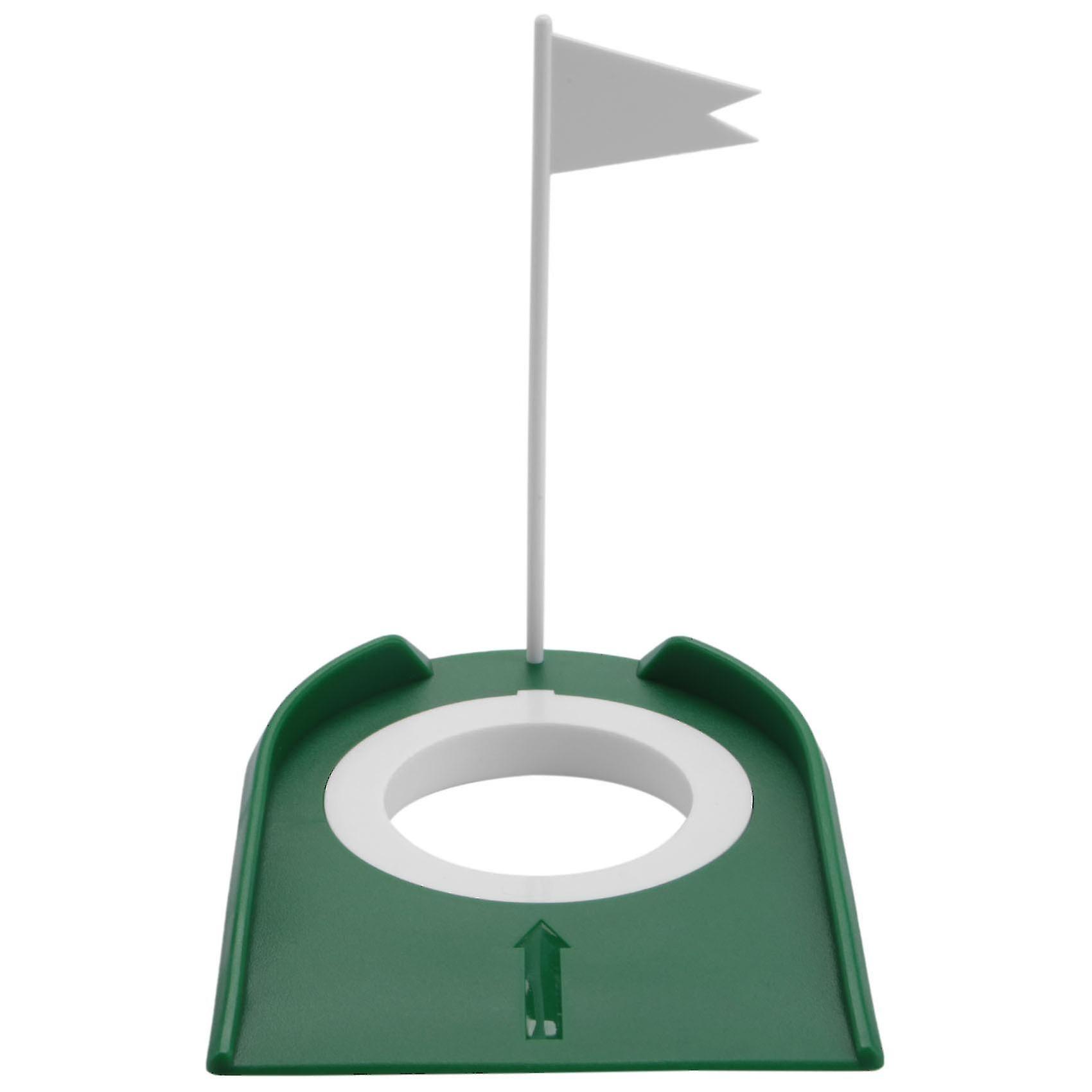 2pcs Indoor Outdoor Plastic Golf Putting Cup Practice Aids With Adjustable Hole White Flag
