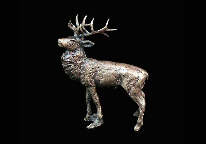 Stag Bronze Miniature Sculptures & Statues
